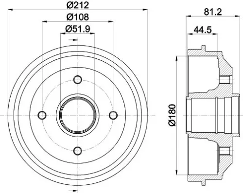 1x Brake Drum