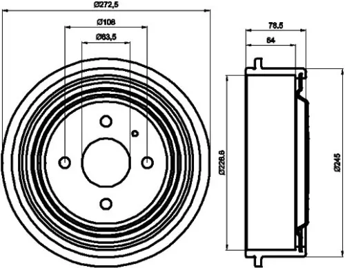 1x Brake Drum