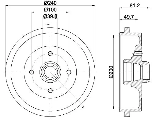 MINTEX MINTEX MBD040 1x MINTEX MBD040 Brake Drum 