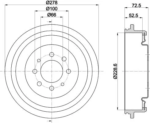 MINTEX MINTEX MBD043 1x MINTEX MBD043 Brake Drum 