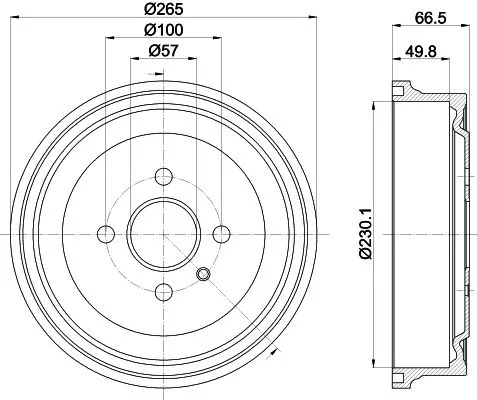 MINTEX MINTEX MBD048 1x MINTEX MBD048 Brake Drum 