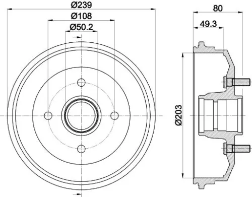 MINTEX MINTEX MBD052 1x MINTEX MBD052 Brake Drum 