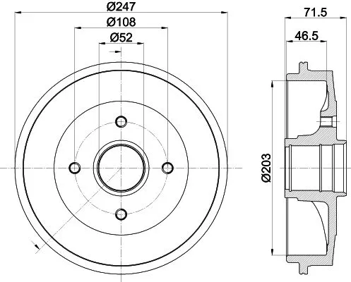 MINTEX MINTEX MBD055 1x MINTEX MBD055 Brake Drum 