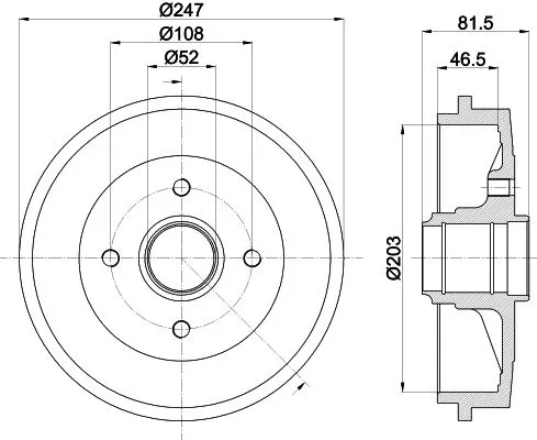 MINTEX MINTEX MBD056 1x MINTEX MBD056 Brake Drum 