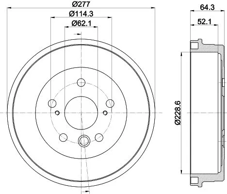 MINTEX MINTEX MBD154 1x MINTEX MBD154 Brake Drum 
