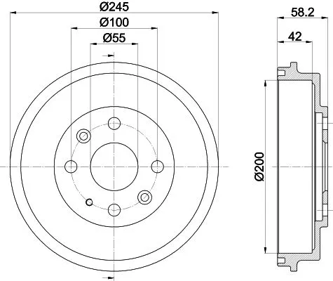 MINTEX MINTEX MBD207 1x MINTEX MBD207 Brake Drum 