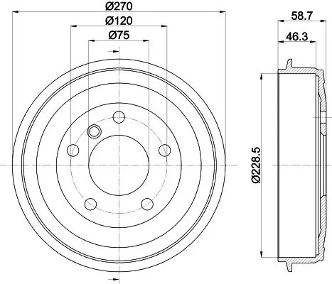 MINTEX MINTEX MBD224 1x MINTEX MBD224 Brake Drum 