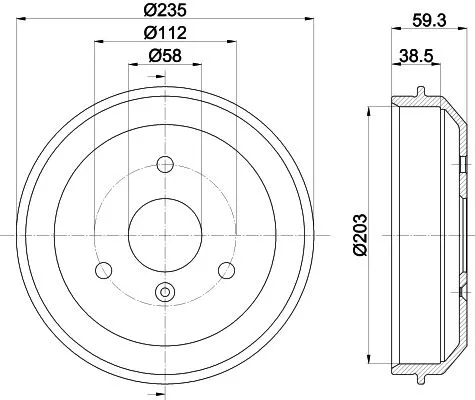 1x MINTEX MBD241 Brake Drum