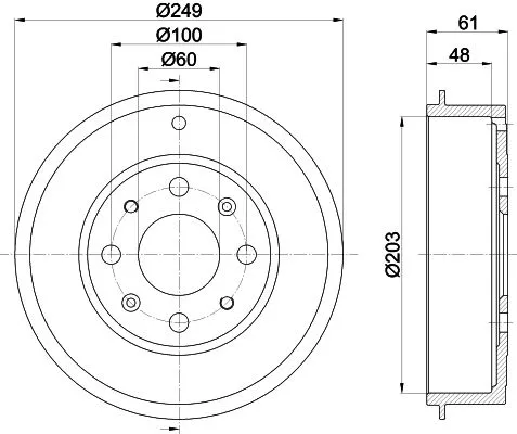 MINTEX MINTEX MBD255 1x MINTEX MBD255 Brake Drum 