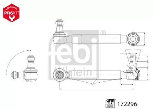 FEBI BILSTEIN FEBI BILSTEIN 172296 Febi 172296 Rear Left Stabiliser Link For MERCEDES Touro (O 500) 