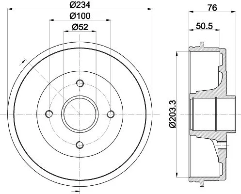 MINTEX MINTEX MBD261 1x MINTEX MBD261 Brake Drum 