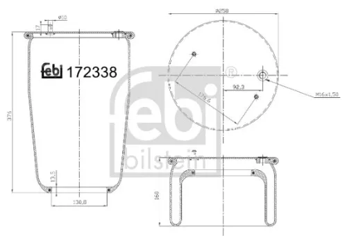 FEBI BILSTEIN FEBI BILSTEIN 172338 Febi Front Air Bag Suspension Spring For Volvo 7700 7900 8500 8700 8900 950 