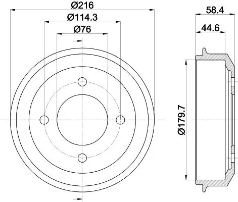 MINTEX MINTEX MBD275 1x MINTEX MBD275 Brake Drum 