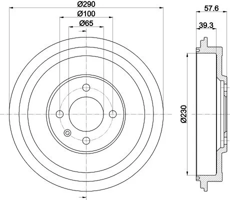 1x MINTEX MBD287 Brake Drum