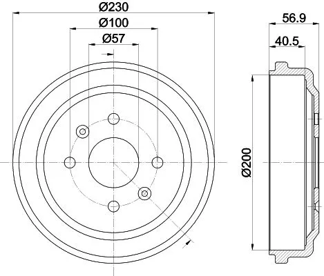 1x MINTEX MBD288 Brake Drum