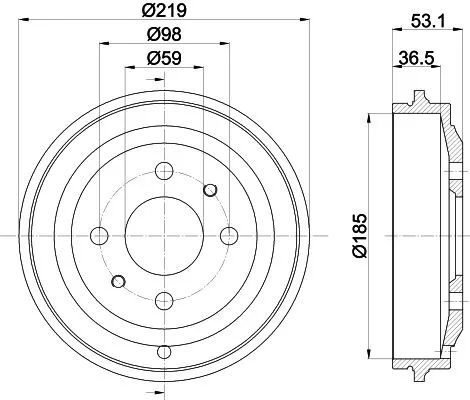 MINTEX MINTEX MBD299 1x MINTEX MBD299 Brake Drum 