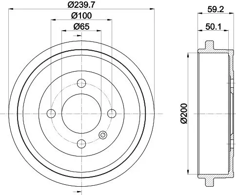 MINTEX MINTEX MBD302 1x MINTEX MBD302 Brake Drum 