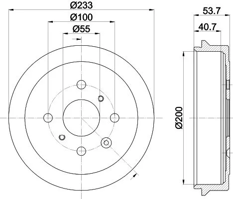 MINTEX MINTEX MBD303 1x MINTEX MBD303 Brake Drum 