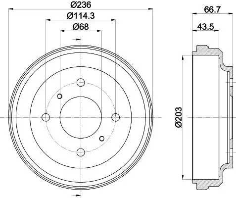 MINTEX MINTEX MBD306 1x MINTEX MBD306 Brake Drum 