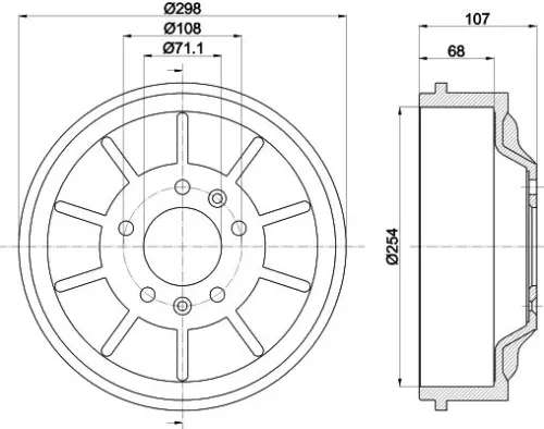 MINTEX MINTEX MBD310 1x MINTEX MBD310 Brake Drum 