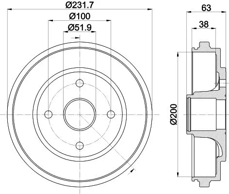 MINTEX MINTEX MBD311 1x MINTEX MBD311 Brake Drum 