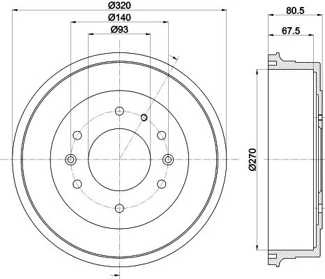 MINTEX MINTEX MBD314 1x MINTEX MBD314 Brake Drum 