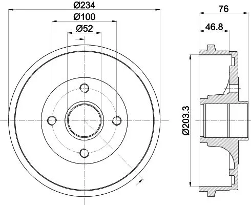 MINTEX MINTEX MBD317 1x MINTEX MBD317 Brake Drum 