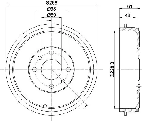 MINTEX MINTEX MBD319 1x MINTEX MBD319 Brake Drum 