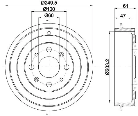 MINTEX MINTEX MBD320 1x MINTEX MBD320 Brake Drum 