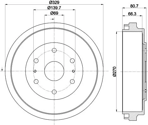 MINTEX MINTEX MBD321 1x MINTEX MBD321 Brake Drum 
