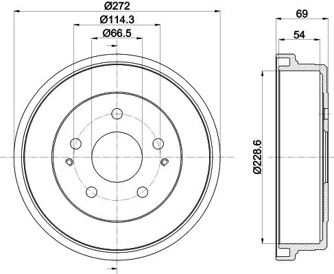 MINTEX MINTEX MBD322 1x MINTEX MBD322 Brake Drum 