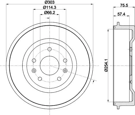 MINTEX MINTEX MBD332 1x MINTEX MBD332 Brake Drum 