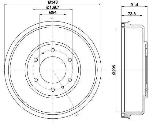 MINTEX MINTEX MBD333 1x MINTEX MBD333 Brake Drum 