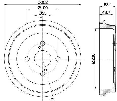 MINTEX MINTEX MBD341 1x MINTEX MBD341 Brake Drum 