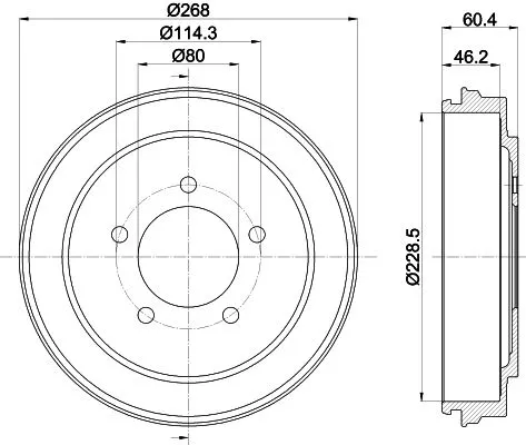 MINTEX MINTEX MBD343 1x MINTEX MBD343 Brake Drum 