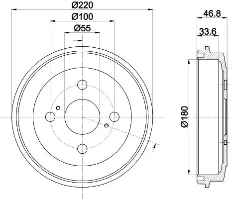 MINTEX MINTEX MBD344 1x MINTEX MBD344 Brake Drum 
