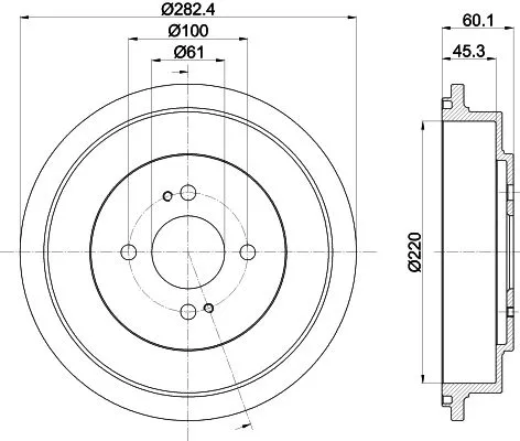 MINTEX MINTEX MBD348 1x MINTEX MBD348 Brake Drum 