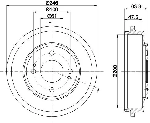 MINTEX MINTEX MBD349 1x MINTEX MBD349 Brake Drum 