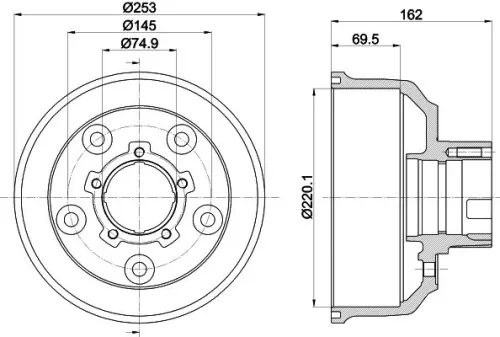 MINTEX MINTEX MBD350 1x MINTEX MBD350 Brake Drum 
