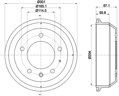1x MINTEX MBD353 Brake Drum
