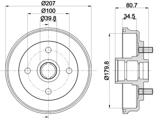 MINTEX MINTEX MBD354 1x MINTEX MBD354 Brake Drum 