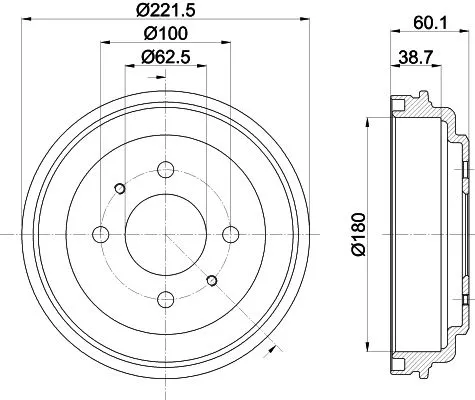 MINTEX MINTEX MBD355 1x MINTEX MBD355 Brake Drum 