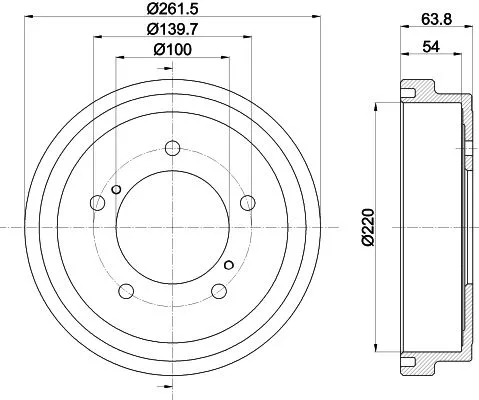 1x MINTEX MBD357 Brake Drum