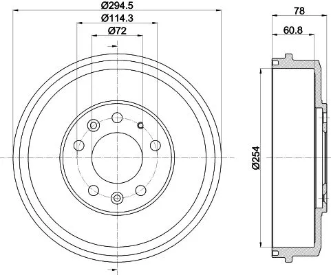 MINTEX MINTEX MBD358 1x MINTEX MBD358 Brake Drum 
