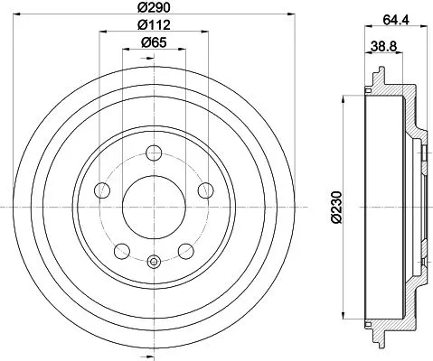 1x MINTEX MBD366 Brake Drum