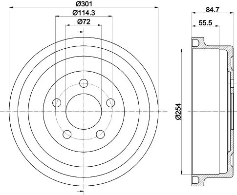 MINTEX MINTEX MBD367 1x MINTEX MBD367 Brake Drum 