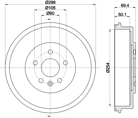 MINTEX MINTEX MBD375 1x MINTEX MBD375 Brake Drum 