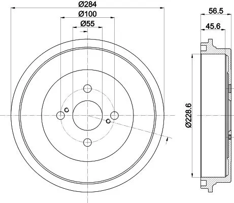1x MINTEX MBD380 Brake Drum