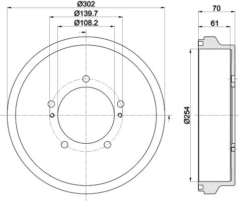 MINTEX MINTEX MBD381 1x MINTEX MBD381 Brake Drum 