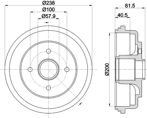 1x MINTEX MBD385 Brake Drum
